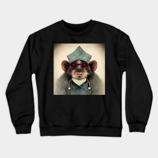 Doctor Rat Face Weird Halloween - best selling Crewneck Sweatshirt